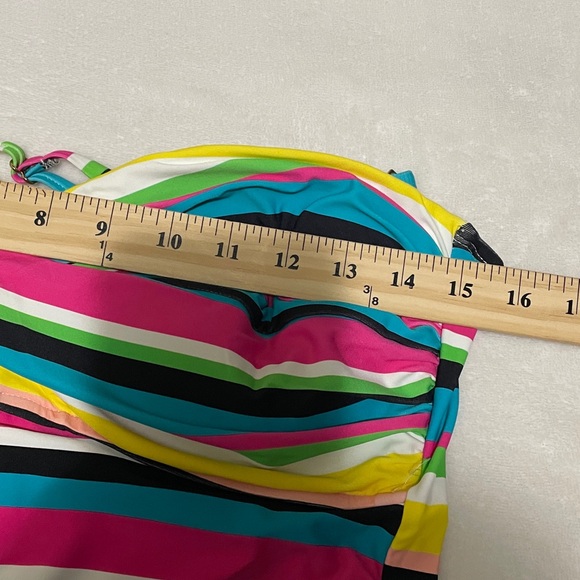 Anne Cole Striped One Piece SwimTankini Top Sz X-Large - Picture 9 of 13